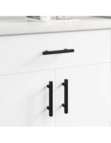 Maniglia per Armadio 2 pcs Nero 150 x 12,3 x 35,2 mm