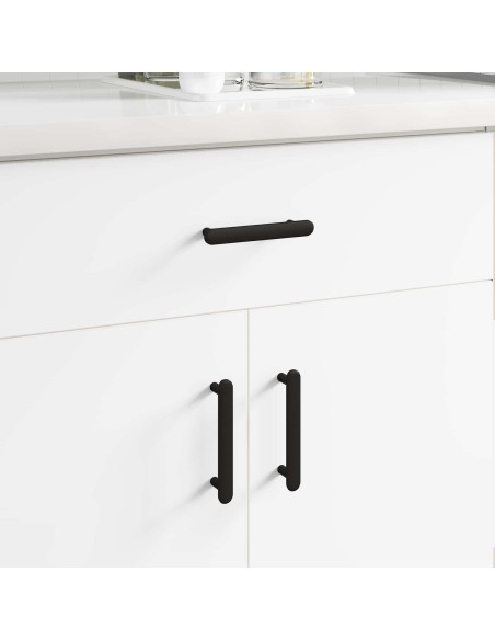 Maniglia per Armadio 2 pcs Nero 121 x 16.6 x 28.3 mm Ferro