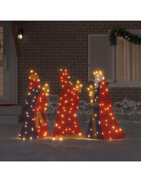 Illuminazione Natalizia dei 3 Magi 3 pcs Bianco caldo 105 cm