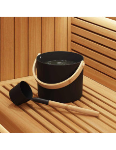 Set di Accessori per Sauna 2 pcs Nero