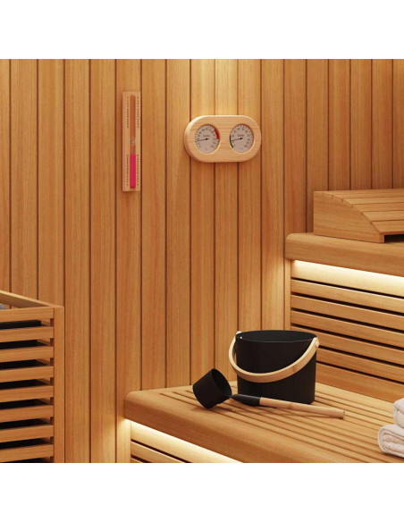 Set di Accessori per Sauna 4 pcs Nero