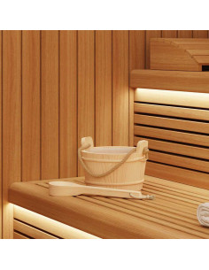Secchio per Sauna 2 pcs Marrone