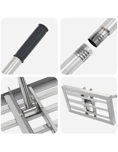 Rastrello da Giardino Argento Acciaio inossidabile