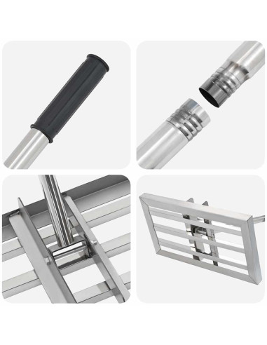 Rastrello da Giardino Argento Acciaio inossidabile