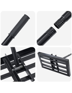 Rastrello da Giardino Nero Acciaio verniciato a polvere