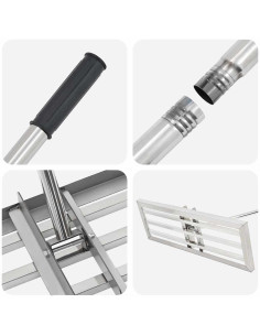 Rastrello da Giardino Argento Acciaio inossidabile