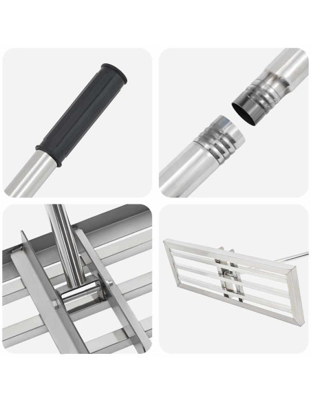 Rastrello da Giardino Argento Acciaio inossidabile