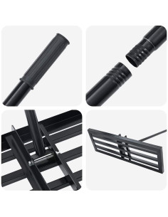 Rastrello da Giardino Nero Acciaio verniciato a polvere