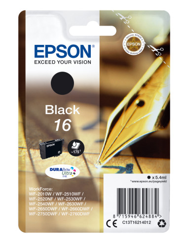 Epson Pen and crossword Cartuccia Penna e cruciverba Nero Inchiostri DURABrite Ultra 16