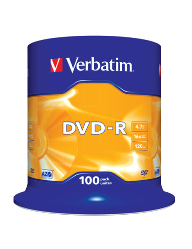 Verbatim DVD-R Matt Silver 4,7 GB 100 pz
