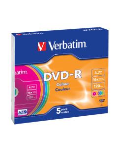 Verbatim DVD-R Colour 4,7 GB 5 pz