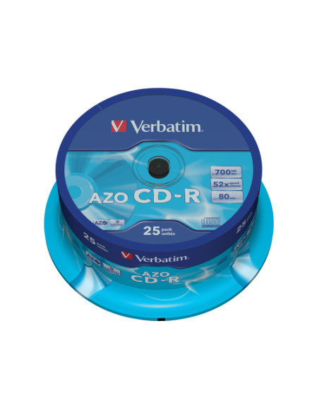 Verbatim CD-R AZO Crystal 700 MB 52x 25 pz