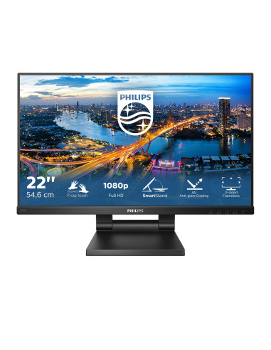 Philips B Line 222B1TC/00 Monitor PC 54,6 cm (21.5") 1920 x 1080 Pixel Full HD LED Touch screen Nero