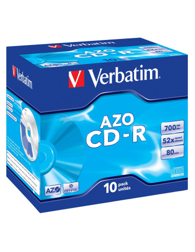 Verbatim CD-R AZO Crystal 700 MB 52x 10 pz