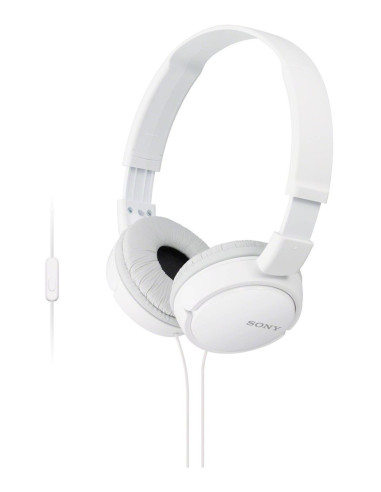 Sony MDR-ZX110AP Auricolare Cablato A Padiglione Musica e Chiamate Bianco