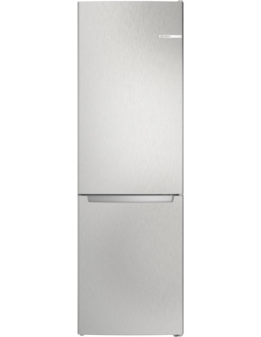 Bosch Serie 2 KGN36NLEA Frigorifero Combinato da libera installazione 186 x 60 cm Metal look Classe E