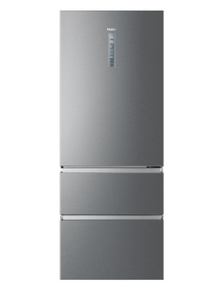 Haier 3D 70 Serie 3 HTOPMNE7193 Libera installazione 450 L Platino, Acciaio inox