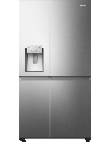 Hisense frigorifero Side By Side RS818N4TIE libera installazione 632L Classe E Dispenser acqua e ghiaccio WiFi