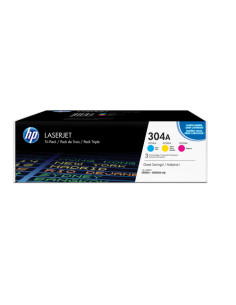 HP Confezione da 3 cartucce originali di toner ciano/magenta/giallo LaserJet 304A