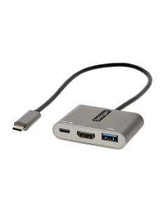 StarTech.com Adattatore multiporta USB C - USB-C a HDMI 4K - 100W PD Pass-Through - Hub USB 3.0 5Gbps (1xType-C/1xA) - Mini Dock