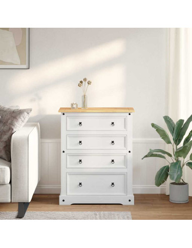 Cassapanche di stoccaggio con cassetto Bianco 92 x 48 x 114 cm