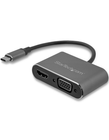 StarTech.com Adattatore USB-C a VGA + HDMI 2 in 1 - 4K 30Hz - Grigio Siderale