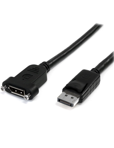 StarTech.com Cavo DisplayPort a Pannello da 1m - 4K x 2K - Adattatore DisplayPort 1.2 da Maschio a Femmina - Cavo di Prolunga DP