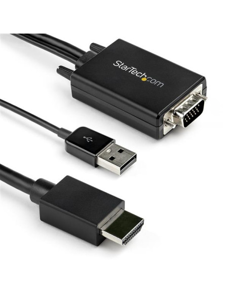 StarTech.com Cavo adattatore convertitore da VGA a HDMI da 2 m - Alimentazione USB - 1080p
