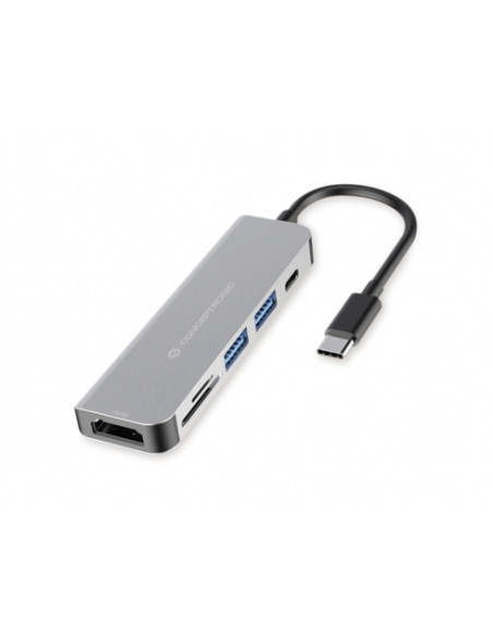Conceptronic DONN02G replicatore di porte e docking station per laptop USB 3.2 Gen 1 (3.1 Gen 1) Type-C Alluminio