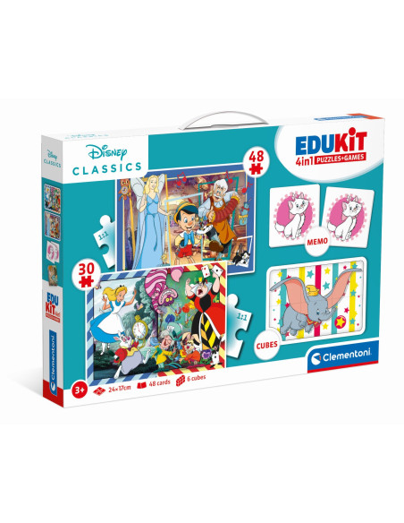 Clementoni Edukit 4 in 1 - Disney Classics Puzzle Cartoni