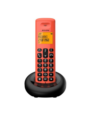 Alcatel E160 Telefono DECT Identificatore di chiamata Nero, Rosso