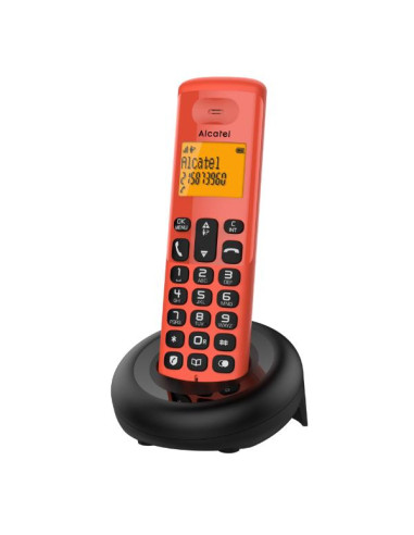 Alcatel E160 Telefono DECT Identificatore di chiamata Nero, Rosso