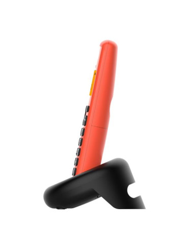 Alcatel E160 Telefono DECT Identificatore di chiamata Nero, Rosso