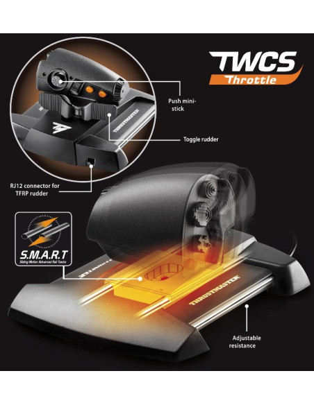 Thrustmaster T-16000M FCS Flight Pack Nero USB Joystick Analogico/Digitale MAC, PC