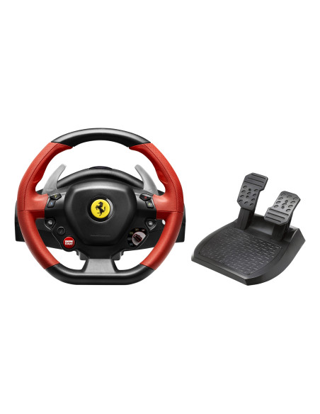 Thrustmaster Ferrari 458 Spider Nero, Rosso USB Sterzo + Pedali Xbox One