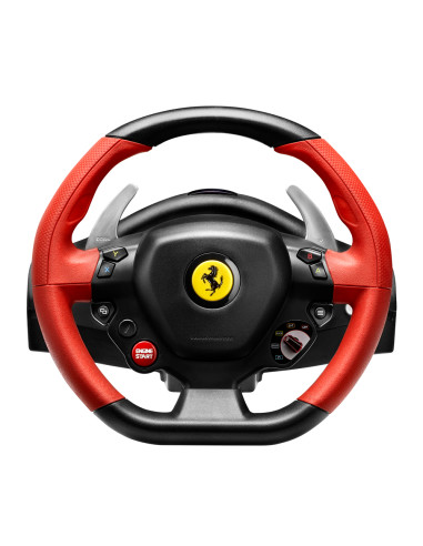 Thrustmaster Ferrari 458 Spider Nero, Rosso USB Sterzo + Pedali Xbox One