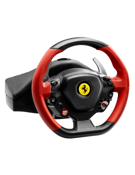 Thrustmaster Ferrari 458 Spider Nero, Rosso USB Sterzo + Pedali Xbox One