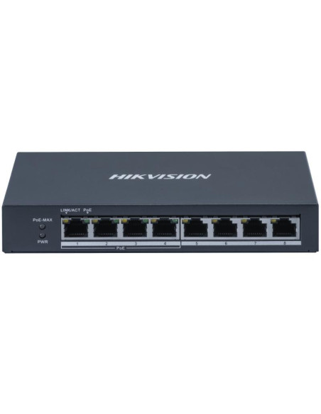 Hikvision DS-3E0508P-O Switch Unmanaged PoE Gigabit Ethernet 8 Porte