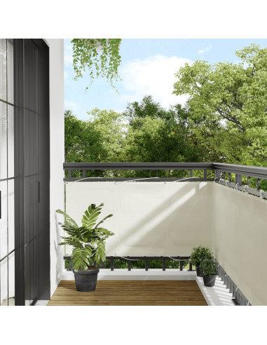 Paravento da Balcone Crema 75x800 cm 100% Poliestere Oxford