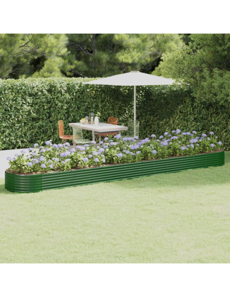 Letto Giardino Acciaio Zincato 544x100x36 cm Verde