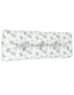 Cuscino per Pallet Motivo a Foglie 120x40x12 cm Tessuto 2