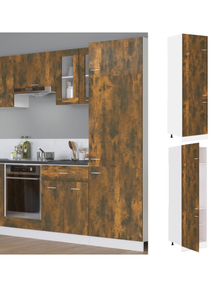 Armadio per Frigo “Lyon” Rovere Fumo 60x57x207 cm