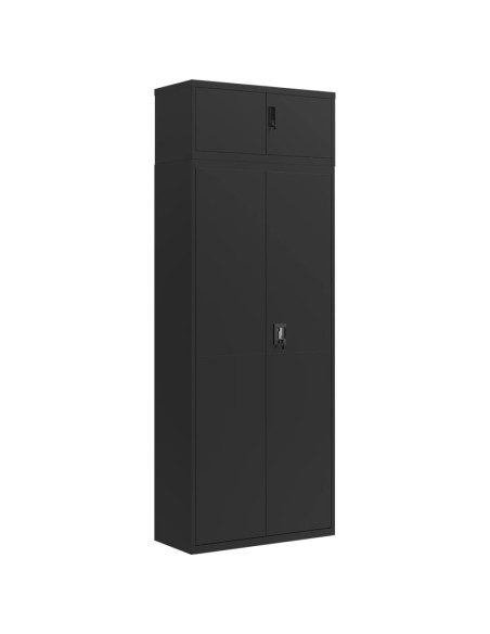 Armadio Classificatore Nero 90x40x240 cm in Acciaio