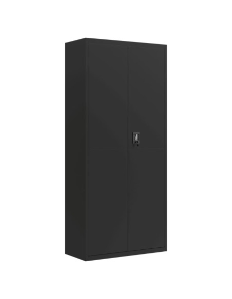 Armadio Classificatore Nero 90x40x240 cm in Acciaio