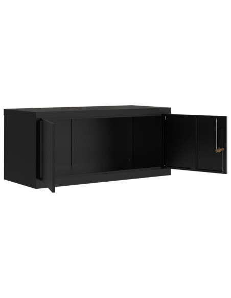 Armadio Classificatore Nero 90x40x145 cm in Acciaio