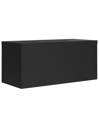 Armadio Classificatore Nero 90x40x110 cm in Acciaio