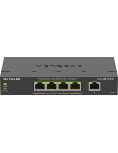 NETGEAR 5-Port Gigabit Ethernet High-Power PoE+ Plus Switch (GS305EPP) Gestito L2/L3 Gigabit Ethernet (10/100/1000) Supporto Pow