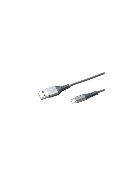 Celly USBMICRONYLSV cavo USB USB 2.0 1 m USB A Micro-USB A Argento