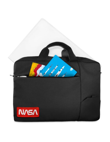 Atlantis Land NS-KLM180705-B borsa per notebook 39,6 cm (15.6") Borsa da corriere Nero, Rosso, Bianco