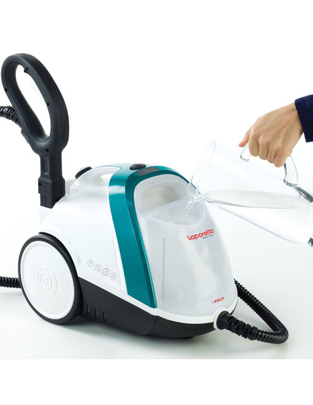 Polti Vaporetto Smart 100_T Pulitore a vapore cilindrico 1500 W Blu, Bianco